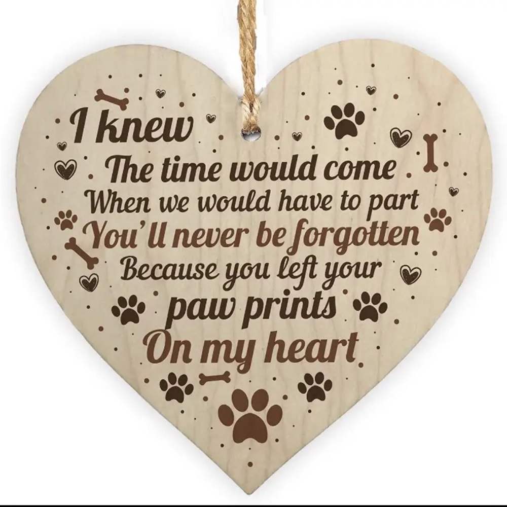 Hanging Wooden Animal Loss Sign